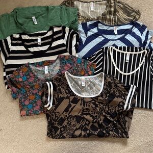 LuLaRoe Assorted Patterned Classic T-Shirts Size Small
